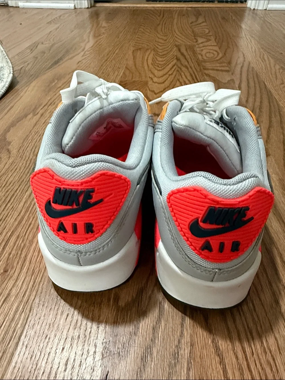 Nike Low-Top Sneakers in White, Gray & Orange